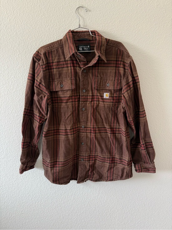 Carhartt Other - Carhartt Brown Plaid Button-Down Flannel Shirt